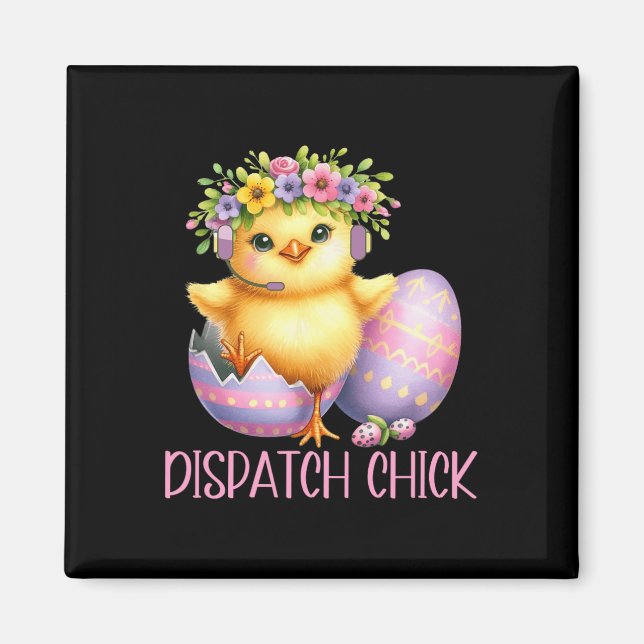 Easter 911 Dispatcher Gift Police Dispatch Thin Go Magnet (Front)