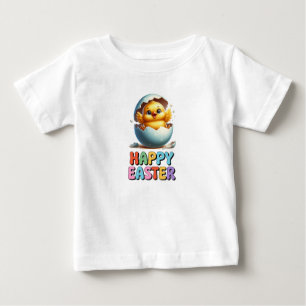 Easter a happy chick child drawing baby T-Shirt