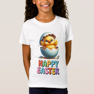 Easter a happy chick child drawing T-Shirt