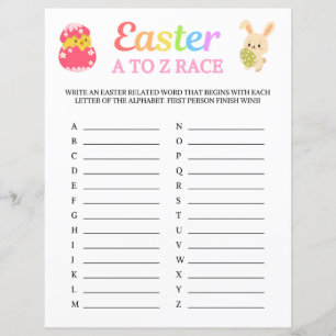 Easter A To Z Race Game