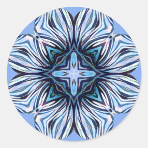 EASTER Abstract Blue ~ Classic Round Sticker