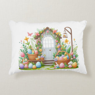 Easter Accent Pillow – Bunny & Egg Spring Décor