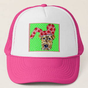 Easter Airedale Trucker Hat