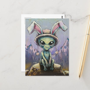 Easter Alien Postcard