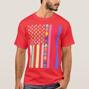 Easter American Flag USA Easter Egg Vintage T-Shirt