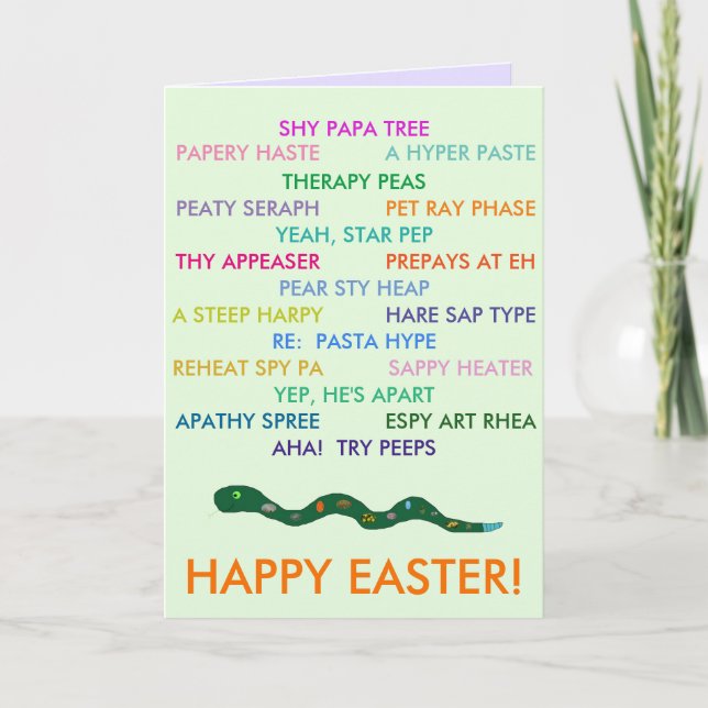 Easter Anagrams card (Front)