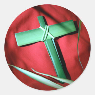 Easter and Palm Sunday Crosses and Scenes Classic Round Sticker