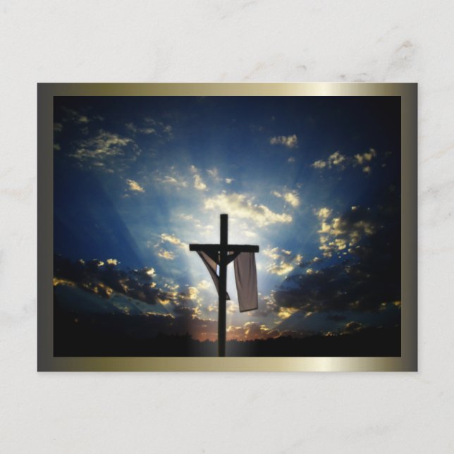 Easter and Palm Sunday Crosses and Scenes Holiday Postcard (Front)