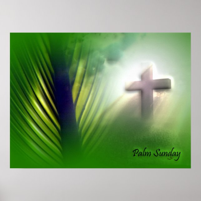 Easter and Palm Sunday Crosses and Scenes Poster (Front)