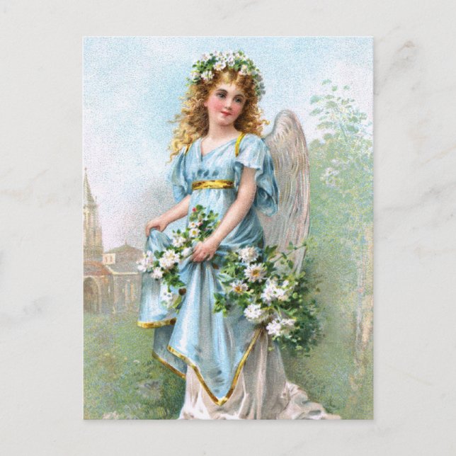 Easter Angel Holiday Postcard (Front)