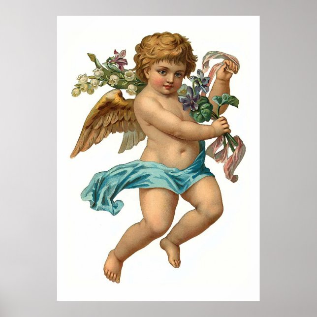 Easter Angel Vintage Easter Poster (Front)