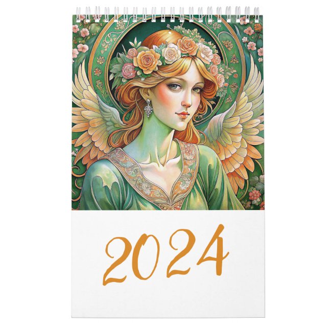 Easter Angels in Art Nuovo style 2024  Calendar (Cover)