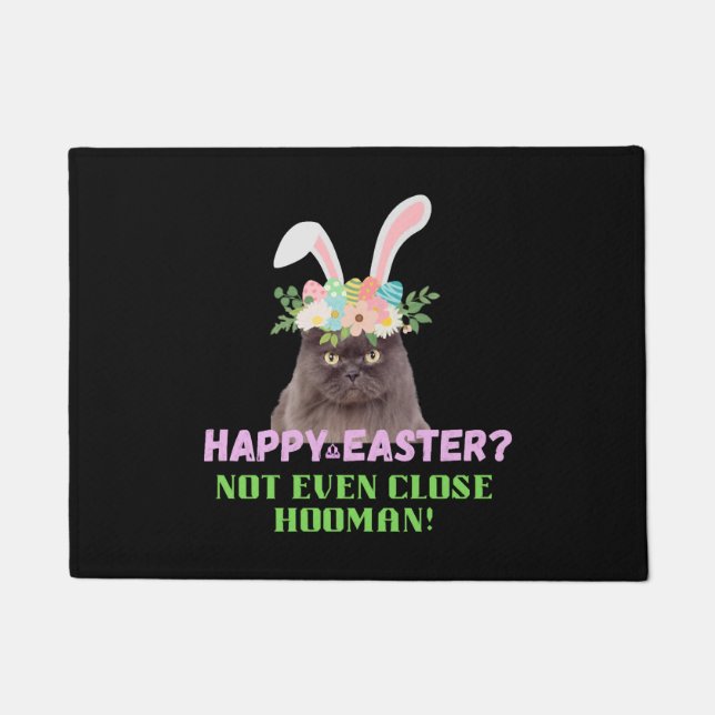 Easter Angry Cat Doormat (Front)