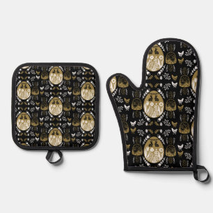 Easter April Holiday Gift Oven Mitt & Pot Holder Set