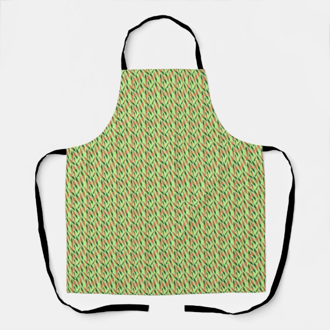 Easter Apron - Carrots on Green Background Apron (Front)