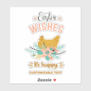 Easter arrangement flowers and easter chicken