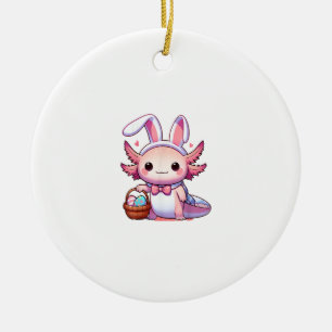 Easter Axolotl Bunny Ears Eggs T-Shirt Ceramic Tree Decoration