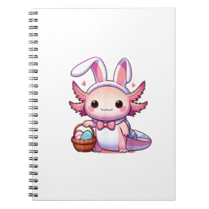 Easter Axolotl Bunny Ears Eggs T-Shirt Notebook
