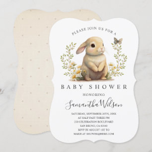 Easter Baby Bunny Spring Baby Shower Invitation