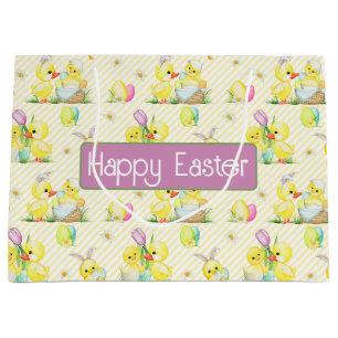 Easter Baby Chicks and Ducks Large Gift Bag