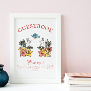 Easter Baby Shower Guestbook Table Sign