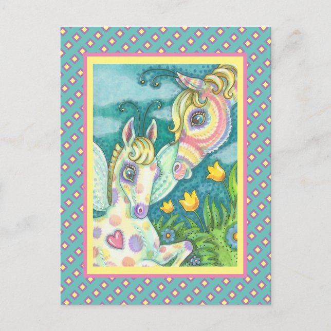 EASTER BABY, SPRING HORSE, FAIRY FILLY POSTCARD (Front)