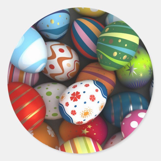 Easter Background Classic Round Sticker (Front)