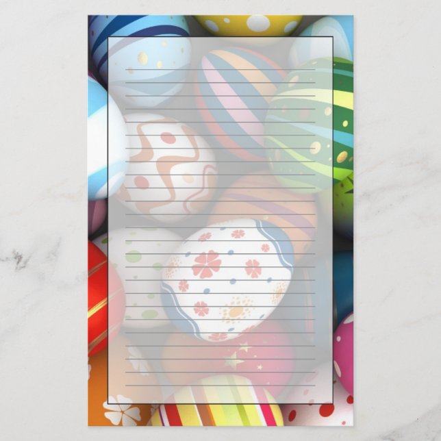 Easter Background Stationery (Front)