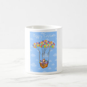 Easter Balloon Basket with Colourful Eggs  Coffee Mug