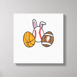 Easter Balls Basketball Baseball Football Boys Kid Canvas Print