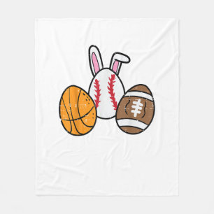 Easter Balls Basketball Baseball Football Boys Kid Fleece Blanket