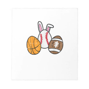 Easter Balls Basketball Baseball Football Boys Kid Notepad