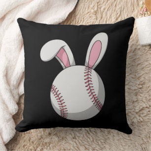 Easter Baseball Bunny Cute Rabbit Ears Cushion