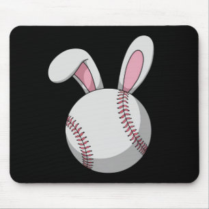 Easter Baseball Bunny Cute Rabbit Ears Mouse Mat