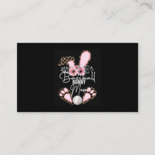Easter Baseball Bunny Mum Rabbit Ears For Mum Kids Business Card