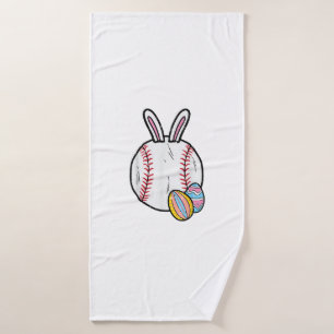 Easter Baseball Bunny Sports Men Boys Kids Toddler Bath Towel