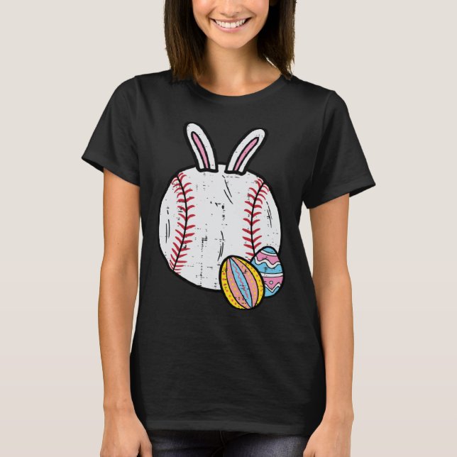 Easter Baseball Bunny Sports Men Boys Kids Toddler T-Shirt (Front)