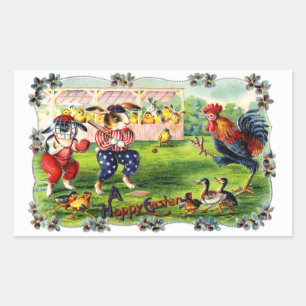 Easter Baseball Rectangular Sticker
