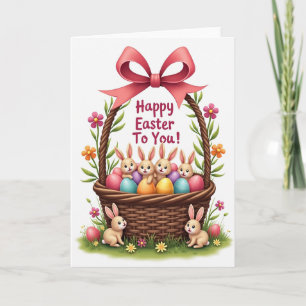 Easter Basket Creatures Card