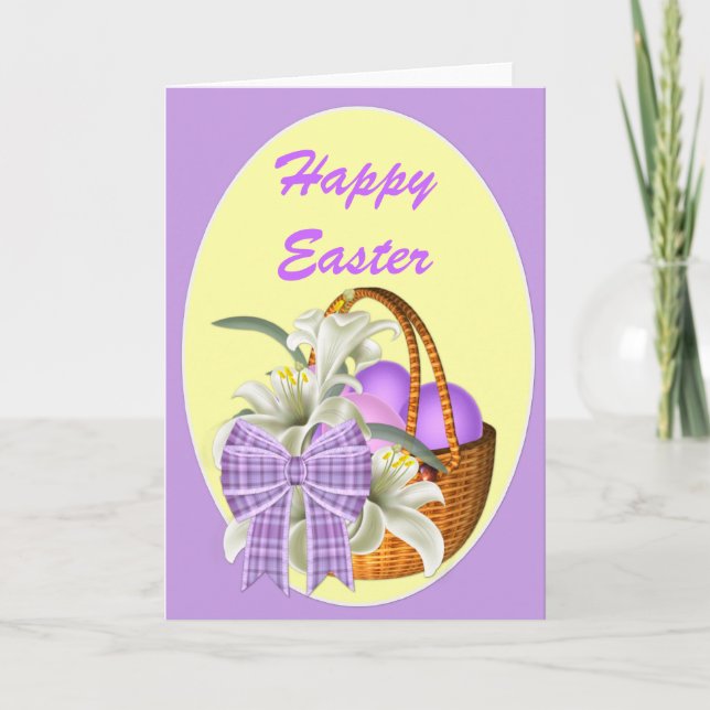 Easter Basket Easter Holiday Greeting Card (Front)