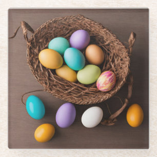 Easter Basket  Glass Coaster