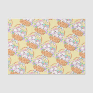 Easter Basket Of Bunnies Tissue Paper