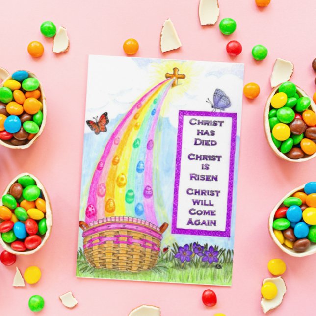Easter Basket Rainbow Card (Creator Uploaded)