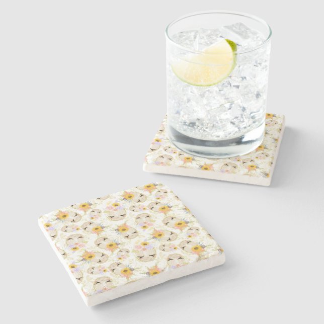 Easter Basket Stuffers Stone Coaster (Side)