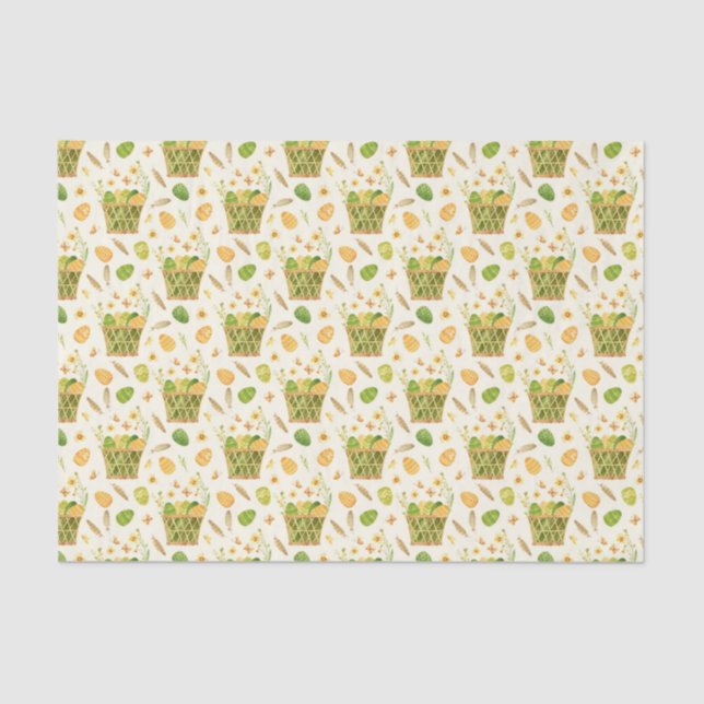 Easter Basket Tissue Paper – Cute (Front)