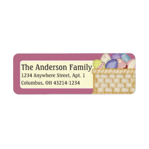 Easter Basket with Easter Eggs d1 Address Labels