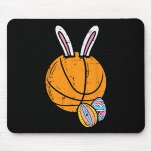 Easter Basketball Bunny Rabbit Sports Men Boys Kid Mouse Mat