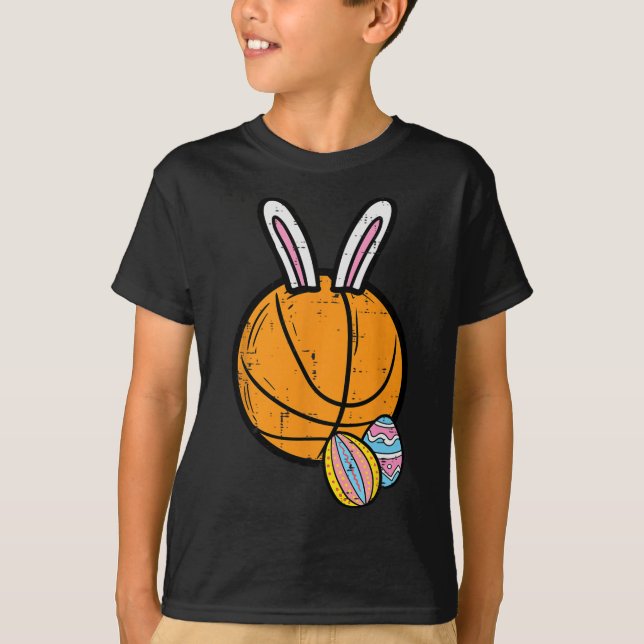 Easter Basketball Bunny Rabbit Sports Men Boys Kid T-Shirt (Front)