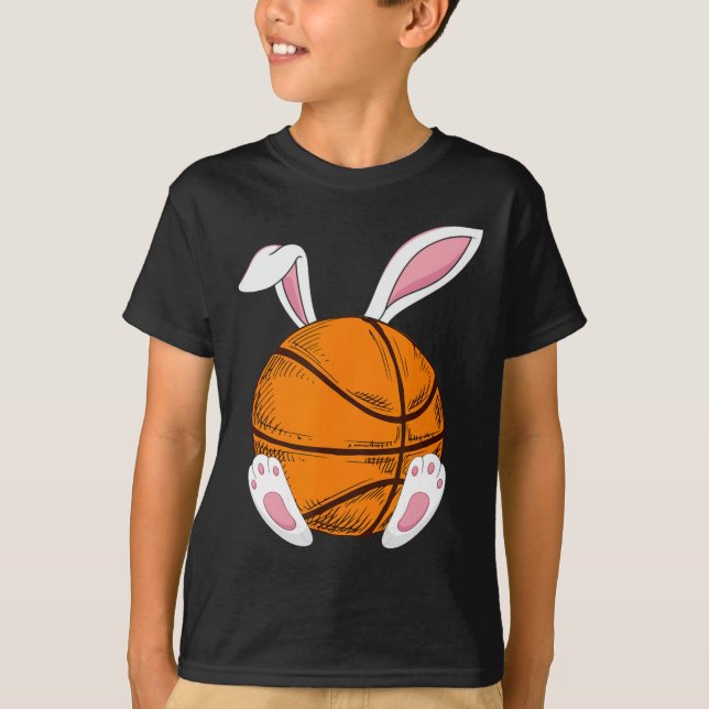 Easter Basketball  Rabbit Bunny Happy Easter Day 2 T-Shirt (Front)