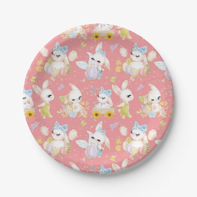 Easter Baskets For Kids Paper Plate (Front)